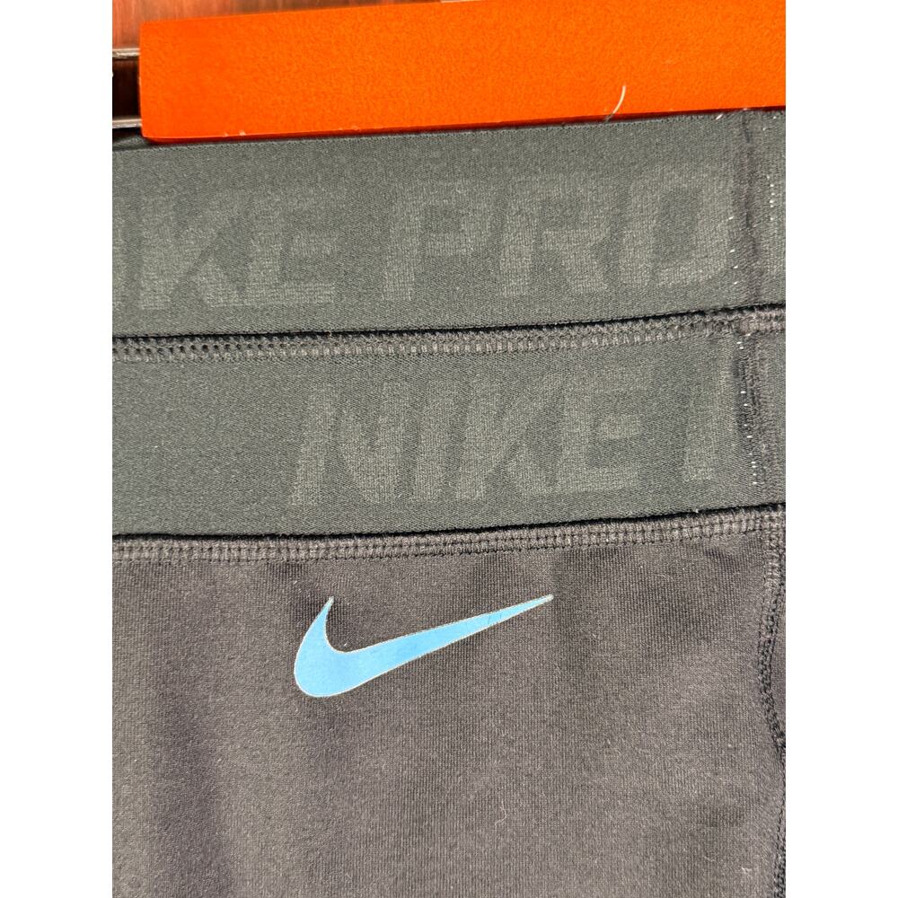 Nike Pro Combat Activewear Compression High Waist Tights JDI Black Blue Small - Picture 3 of 11